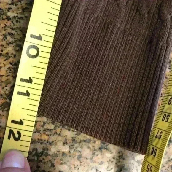 Y2K GAP stretch brown 3/4 sleeve braided cotton knit top Women Medium - Picture 8 of 9